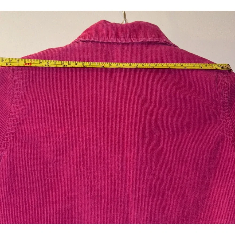 Gymboree Corduroy Jacket Lined Hot Pink Orange Toggles Pockets Girls 7/8 2011